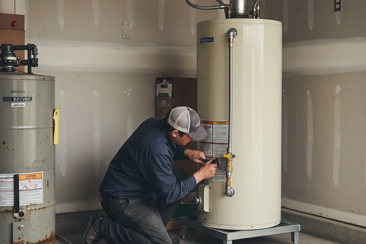 Water heater and shutoff valve replacement in Deer Isle